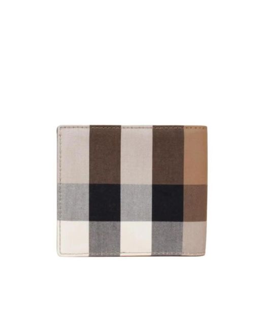 Burberry Brown Check Bifold Wallet for men