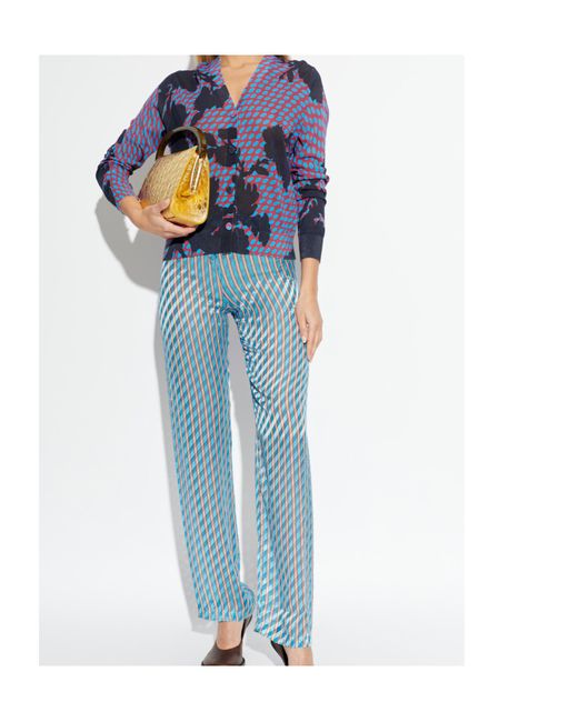 Dries Van Noten Blue Long Sleeve Cardigan