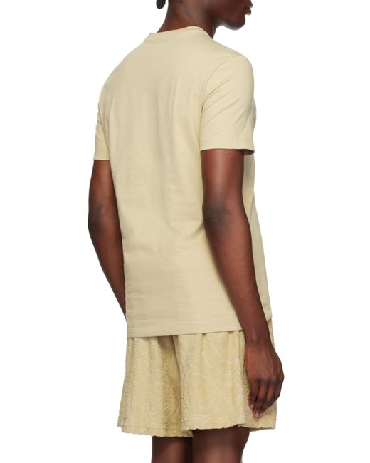 Versace Natural Logo-Embroidered Crewneck T-Shirt for men
