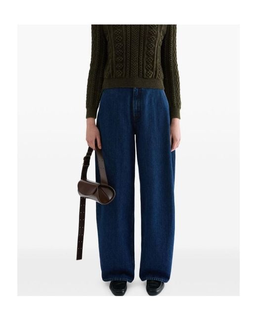 Jil Sander Blue Relaxed Lightweight Denim Trousers