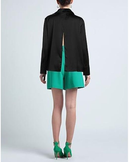 Jacquemus Black Satin Long-Sleeved Top