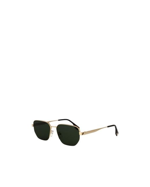 Fendi Green Eyewear Geometric Frame Sunglasses for men