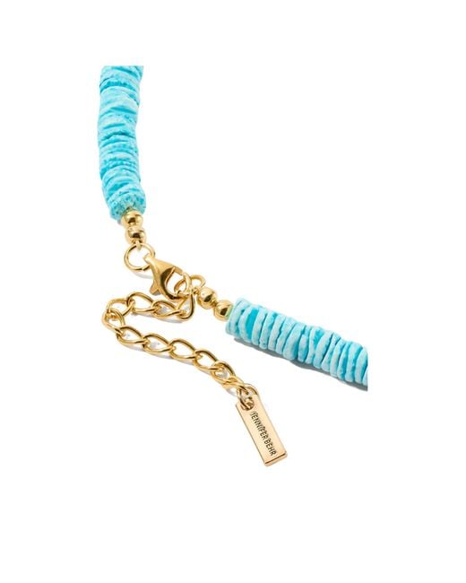Jennifer Behr Blue Tone Crystal And Stones Necklace
