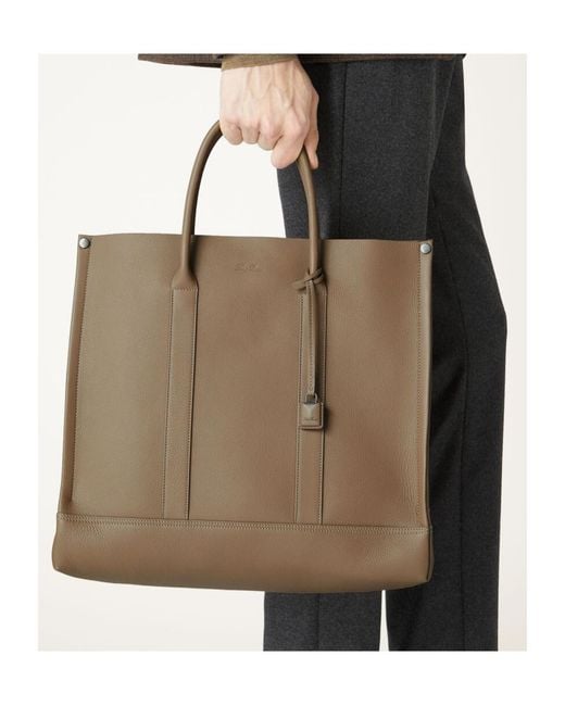 Loro Piana Brown Beam Small Handbag for men