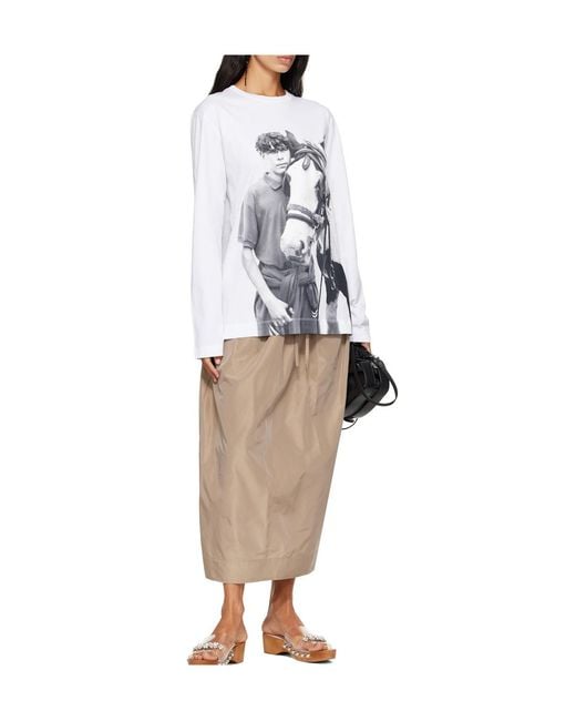 Simone Rocha Gray Printed T-Shirt