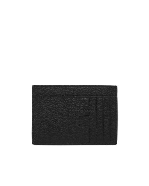 Tom Ford Black Rectangular Card Holder for men