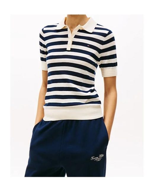Tommy Hilfiger Blue Striped Polo Shirt