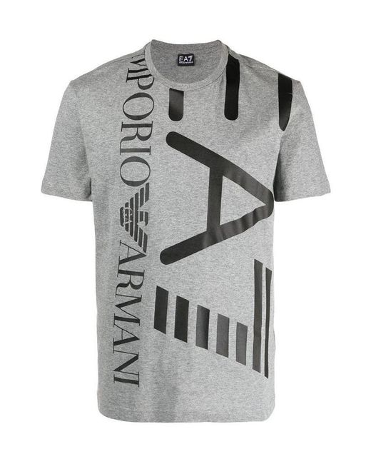 EA7 Gray Ea7 Print T-Shirt for men
