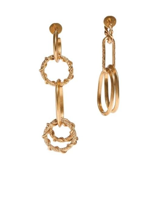DSquared² Metallic Ring Chain Earrings