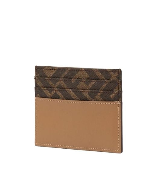 Fendi Natural Ff Squared Card Holder for men