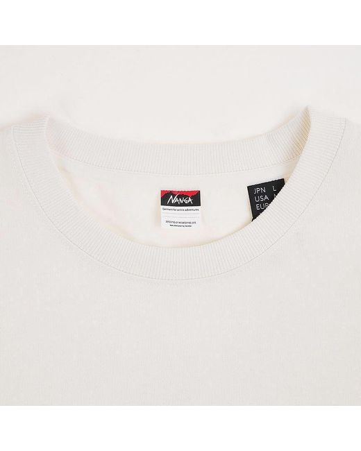 NANGA White Crew Neck T-Shirt for men