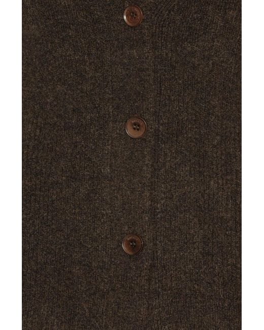 ROTATE BIRGER CHRISTENSEN Brown Peplum Cardigan