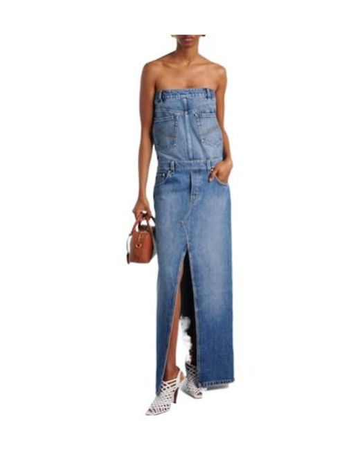 Stella McCartney Blue Denim Maxi Dress