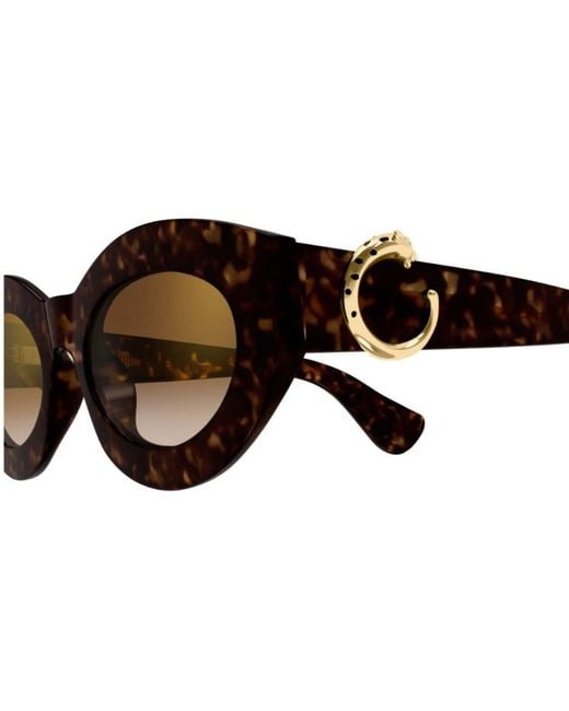 Cartier Multicolor Cat Eye Frame Sunglasses