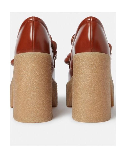 Stella McCartney Brown Skyla Chain-Linked Pumps
