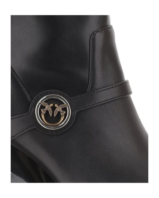 Pinko Black High-Heeled Ankle Boots