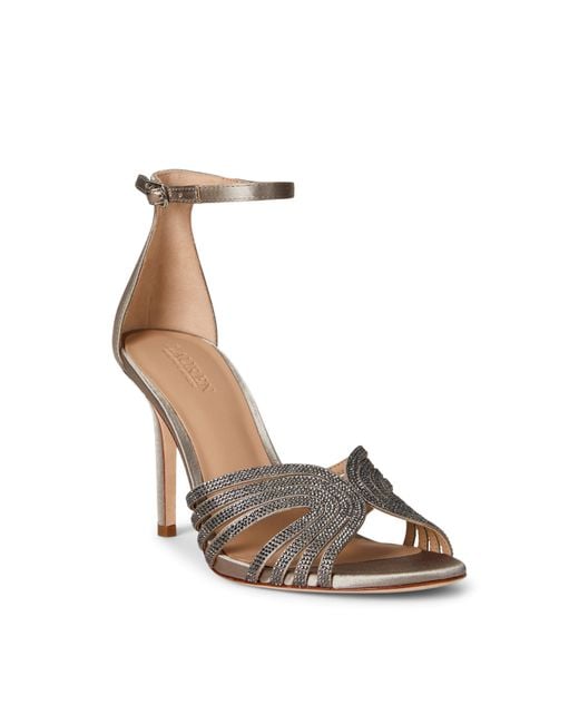 Ralph Lauren White Allie High-Heeled Sandals