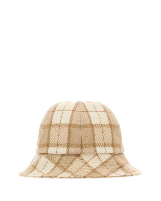 Helen Kaminski Natural Franz Checked Bucket Hat