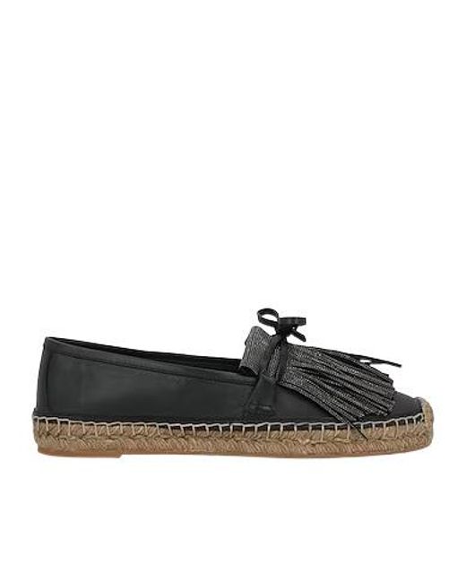 Brunello Cucinelli Black Plain Colour Espadrilles
