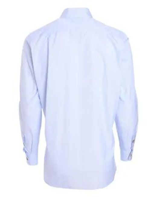 Kiton Blue Cotton Shirt for men