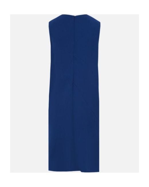 Prada Blue Crystal-Embellished V-Neck Dress
