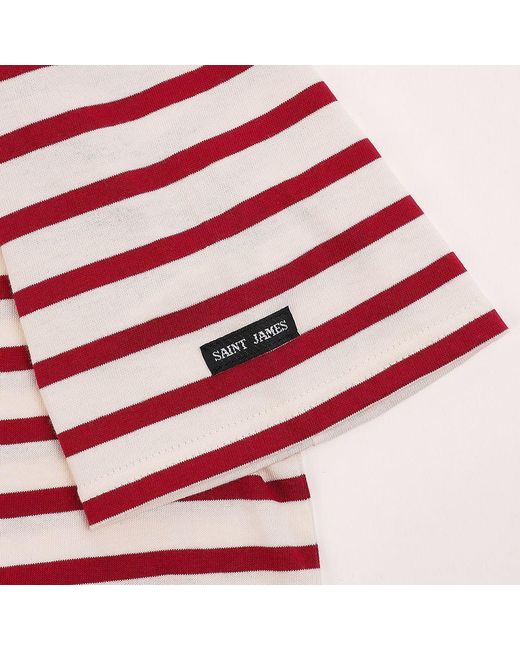 Saint James Red Short-Sleeve T-Shirt for men