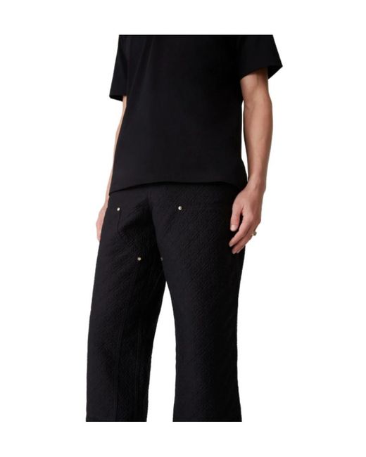 Casablanca Black Jacquard Cargo Trousers for men