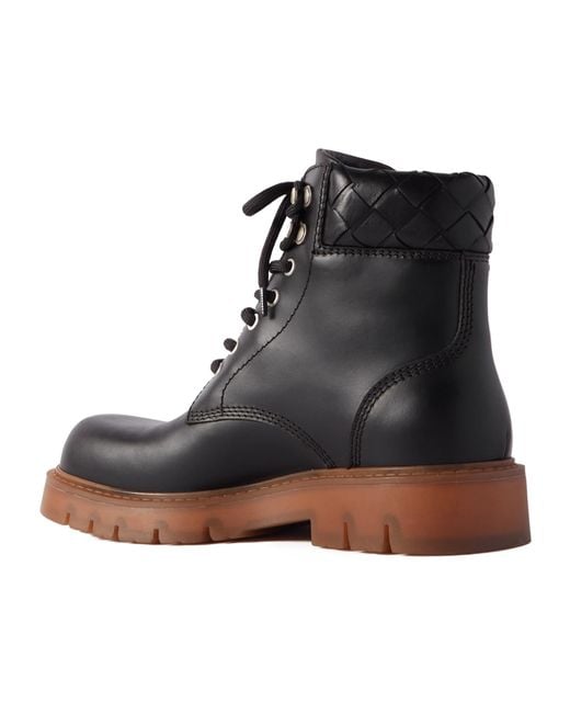 Bottega Veneta Black Haddock Lace-Up Ankle Boot