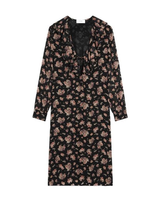 Céline Black Jabot Dress