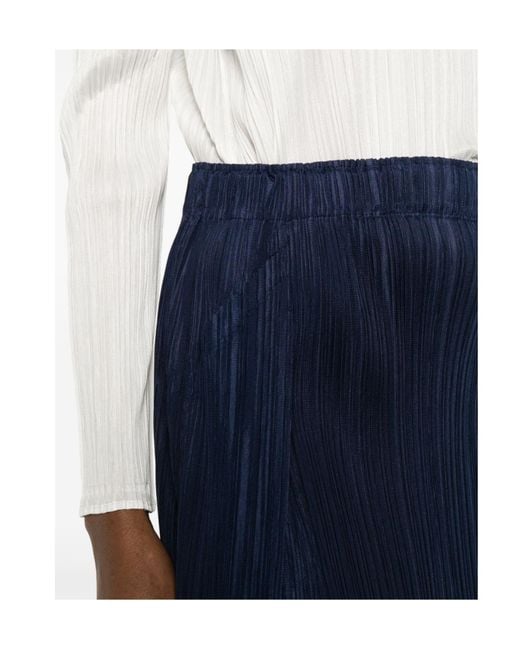 Pleats Please Issey Miyake Blue Pleats Please Issey Miyake Thicker Bottoms 1 Pleated Skirt