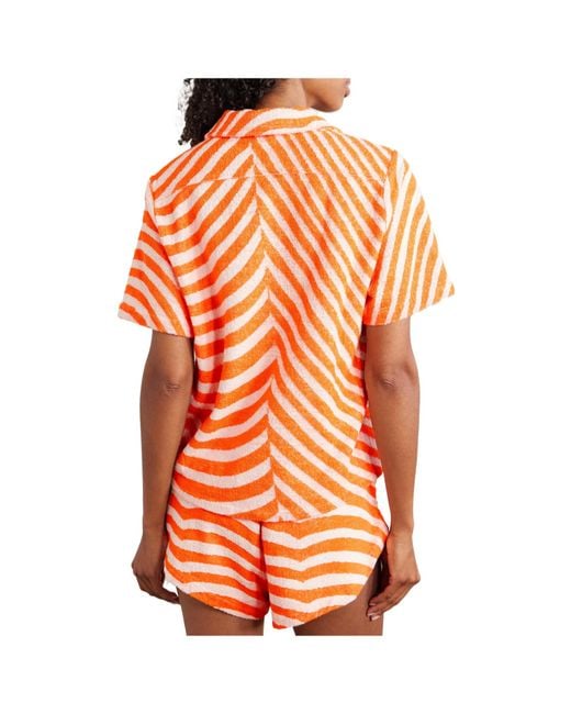The Elder Statesman Orange Colorful Cotton Shirt