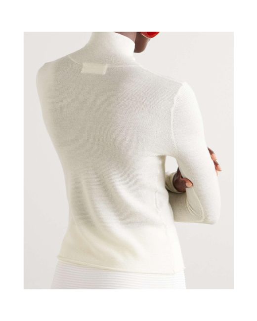 Lisa Yang White Lory Turtleneck