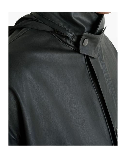 Lemaire Black Snap-Button Rain Jacket for men