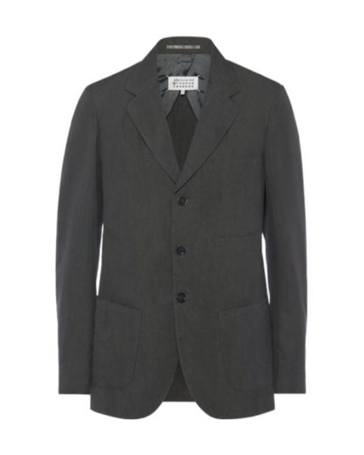 Maison Margiela Gray Cotton Silk Jacket for men