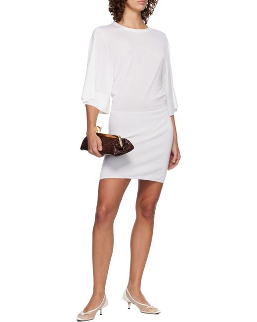 Jacquemus White Round Neck Dress