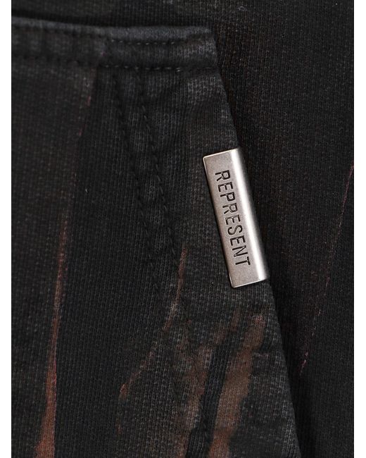 Represent Black Logo Logo Hooded Sweater for men