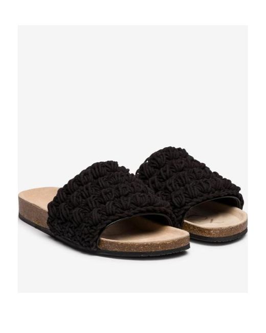 J.W. Anderson Black Flat Slippers