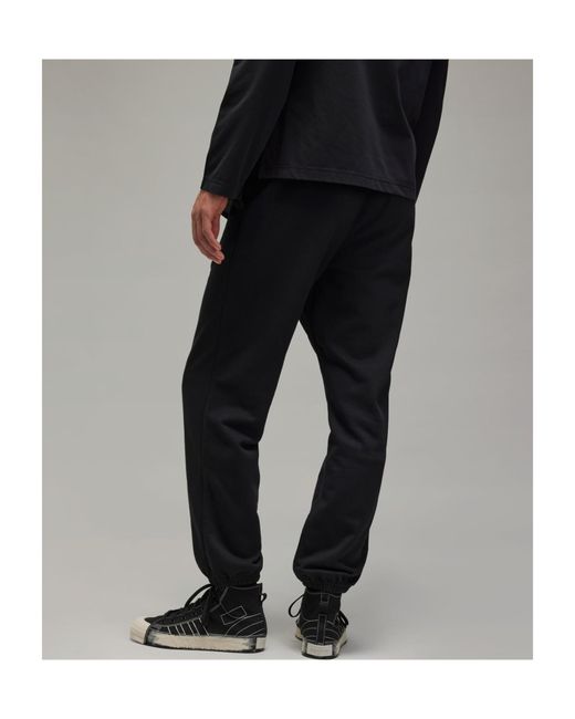 Y-3 Black French-Terry Drawstring Track Pants for men