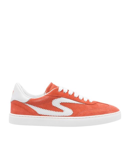 Stuart Weitzman Red Low-Top Casual Shoes