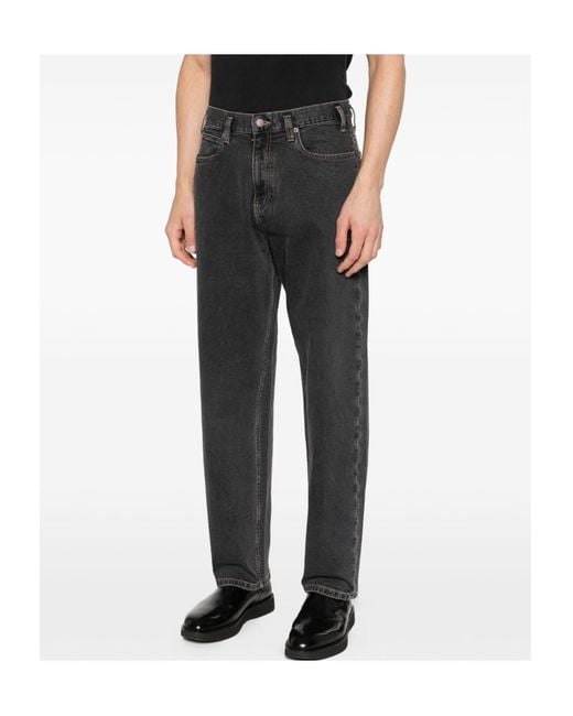 Emporio Armani Black Faded Denim Trousers for men