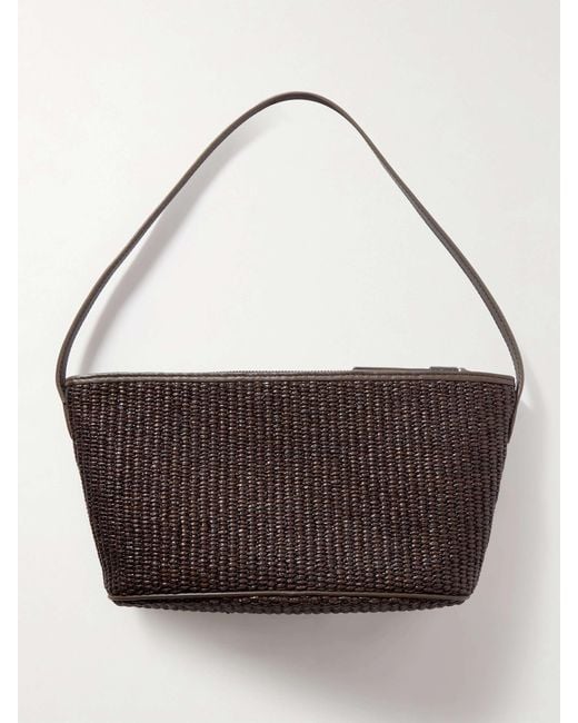 Brunello Cucinelli Brown Monili-Detail Interwoven Shoulder Strap