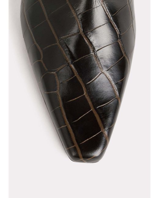 Totême Black Totême Embossed Pointed-Toe Boots