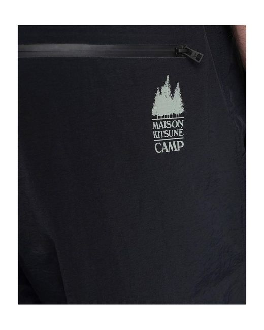 Maison Kitsuné Black Maison Kitsuné Drawstring Relaxed Pants for men