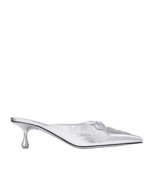 Jimmy Choo White Scarlett Mules