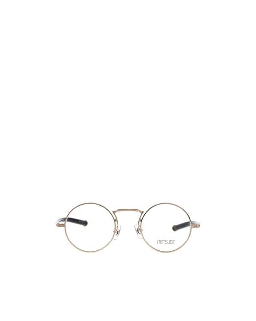 Matsuda White Logo Flat Mirror for men