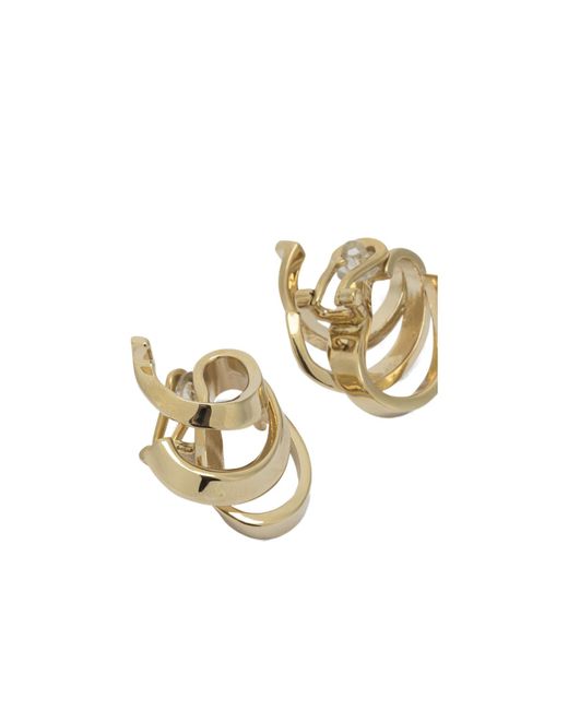 Ferragamo Metallic Leafbig Earrings