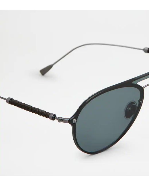 Tod's Blue Full-Rim Sunglasses for men