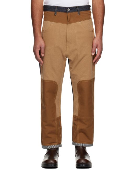 Junya Watanabe Natural Multi-Pocket Patchwork Casual Pants for men