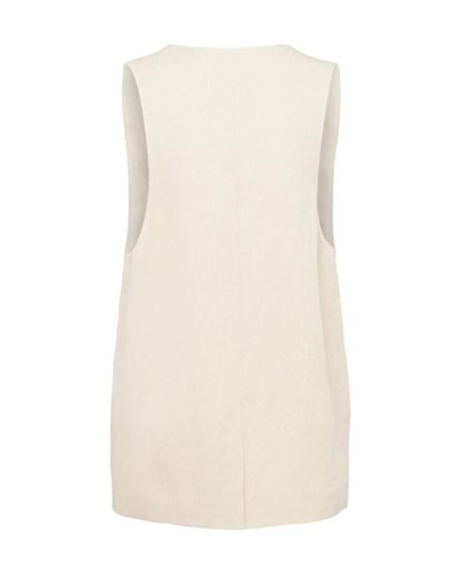 Frankie Shop Natural V-Neck Vest