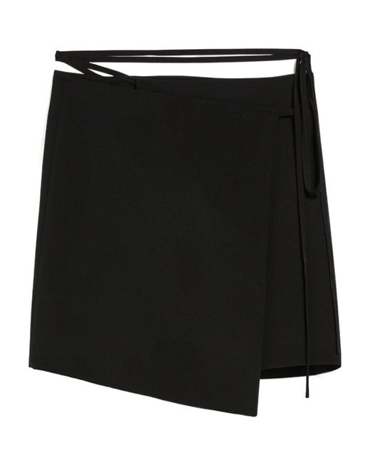 Sportmax Black Mini Wrap Skirt